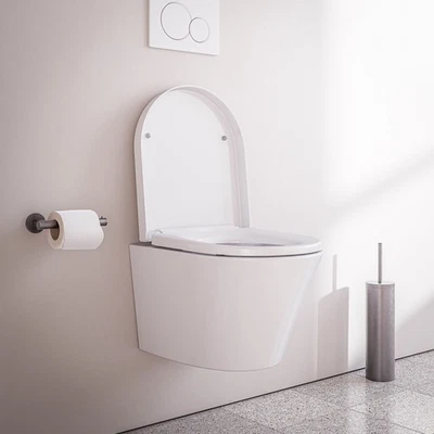 WC senza bordo di risciacquo 1080R incl. coperchio softclose - bianco lucido  - Immagine 1 di 4