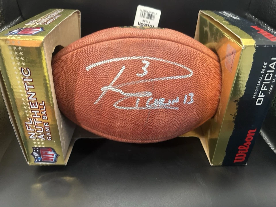 NFL AUTHENTIC "THE DUKE" RUSSEL WILSON SIGNED GAME BALL AUTOGRAPH IN BOX AUTO - Image 1 of 4