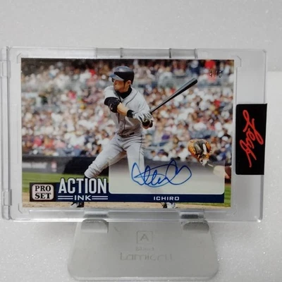 Ichiro Autograph 2022 Leaf Pro Set Sports Navy Blue /5 Limited Auto Card F/S JP - Image 1 of 4