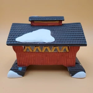 Department 56 Heritage Village Series Maple Creek Red Covered Bridge No Box - Bild 1 von 10