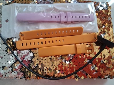 fitbit inspire 3 Armband  und Ladekabel - 2 Armbänder Flieder und Orange  - Bild 1 von 2