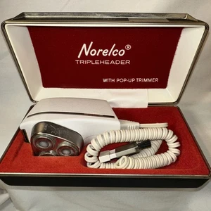 Vintage NORELCO Triple Header Elektrorasierer mit Pop Up Trimmer - Bild 1 von 11