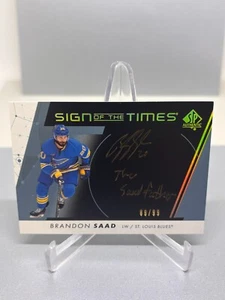 22-23 Brandon Saad SP/99 St. Louis Blues Sign Of The Times Inscrito #SOTT-BS - Imagen 1 de 2