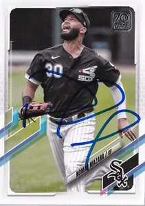 NOMAR MAZARA SIGNED AUTO'D 2021 TOPPS CARD #23 CHICAGO WHITE SOX TEXAS RANGERS - Picture 1 of 3