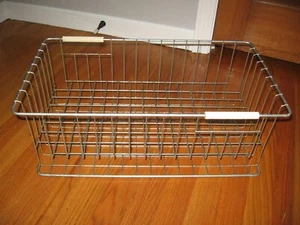 vintage  FREEZER steel / WIRE BASKET / garden basket with under shelf repurpose - Picture 1 of 3