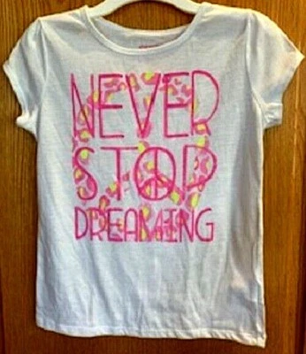 Camiseta para niñas Xhilaration Never Stop Dreaming blanca talla Jnr: LG10-12  Foto 1 de 3