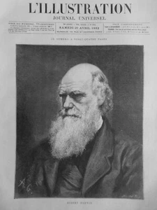 1882 DARWIN ROBERT 2 JOURNAUX ANCIENS - Picture 1 of 2