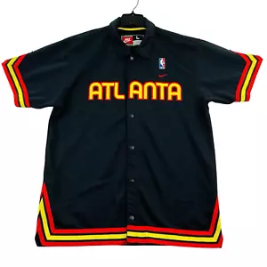Vtg Nike Team Sports Men Sz Lg Atlanta Hawks Rewind Warmup Shooting Jacket NBA - Picture 1 of 13
