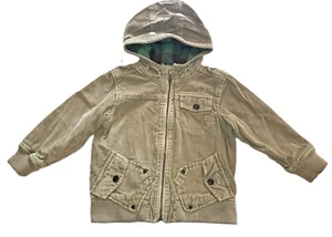 Chicos OLD NAVY Abrigo Pana Marrón 3T Franela Forrado Chaqueta Western 2008 Con Capucha - Imagen 1 de 4