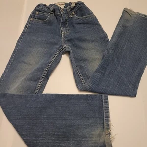 girls size 10 slim DENIM JEANS pants by CIRCO embroidered back pockets Adj Waist - Picture 1 of 7