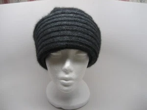 Elegante Sombrero de Invierno Gris Oscuro Muy Grande Difuso Unisex - Imagen 1 de 9