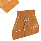 PU Leather Motorcycle Rear Fender Mud Flap Cover with Fringe Orange For Harley