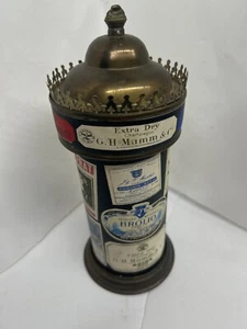 jarra y caja de música vintage GH Mumm & Co años 50 latón toca perfectamente posguerra - Imagen 1 de 8