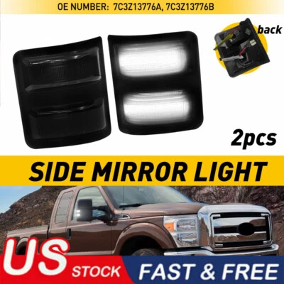 Luces LED de señalización de espejos laterales para Ford F250 F350 F450 F550 Super Duty 2008-2016 Foto 1 de 4