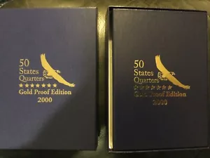 50 States Five 1788 GOLD QUARTERS Proof Edition 2000 MA.MD.SC.NH.VA. 2*10*25 - Picture 1 of 10