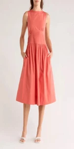 JOIE Women’s Orange Sleeveless Lorea Poplin Dress Size 2 - Picture 1 of 7