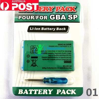 New Rechargeable Battery Pack for Nintendo GBA SP GameBoy Advance 3.7V + Tool - Image 1 of 2