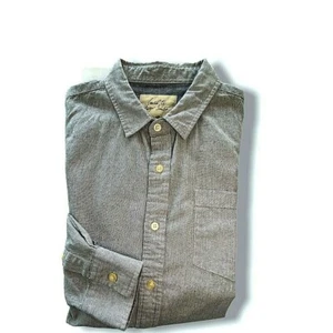 Camisa Just A Cheap Hombre Manga Larga Gris Negro Tejido Camisa Talla - Imagen 1 de 8