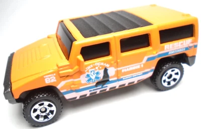 2019 MATCHBOX HUMMER H2 SUV CONCEPT MBX OCEAN MARINE 1 ORANGE 2 5/8" DIECAST SUV - Image 1 of 4