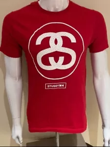 Vintage Stussy N4 1980 Shirt Mens Small Red 90s Double Sided Skate Surf Y2K - Picture 1 of 7