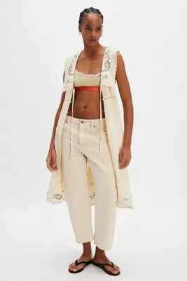 Free People Allie 刺绣背心花卉无袖纽扣领连衣裙 XS 全新 — 第 1/4 张图片