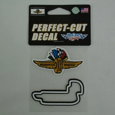 Indianapolis Motor Speedway Logo & Road Course Outline Perfect Cut Vinyl Decals - Image 1 of 4
