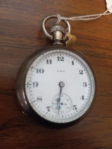 Elgin Pocket Watch 1921- 15 Jewels Silver Case Excellent Condition! Running - Picture 1 of 16