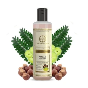 Khadi Natural Amla & Reetha Hair Conditioner For Hair Fall Rescue 210ml - Picture 1 of 6