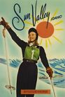 Winter Sports Ski Skis Skiing Sun Valley Idaho Girl Vintage Poster Repro FREE SH