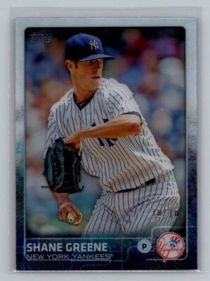2015 Topps Baseball Series 1 Shane Greene Clear Stock 343 Serial Numbered /10 - Image 1 of 2