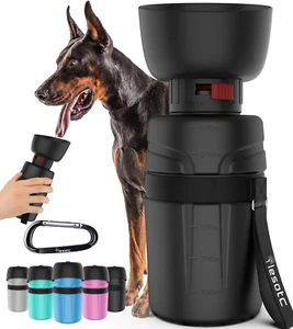 Verbesserte Hunde Wasserflasche Faltbar, Tragbarer Hunde Wasserspender, Auslaufsicher Haustier  - Bild 1 von 7