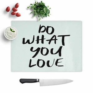 Protezione superficie tagliere vetro tipografia Do What You Love - Foto 1 di 5