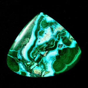 160.2 Cts Natural Malachite Chrysocolla Top Quality Pear Cabochon Loose Gemstone - Picture 1 of 15
