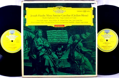 2 LP BOX DGG TULIP RED STEREO 1960 Haydn ST CECILIA MASS Jochum SLPM 138 028/029 - Image 1 of 4