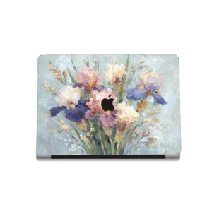 Bloom in Blue - Coque MacBook Florale Minimaliste Sarcelle Tous Modèles Apple Mac 2025 - Photo 1/6