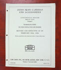 ZEISS PRICE LIST FEB 1965, EIGHT PAGES/186330