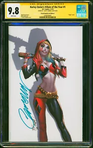 J SCOTT CAMPBELL firmato Harley Quinn's Villain of the Year #1 Virgin CGC 9.8 SS - Foto 1 di 2