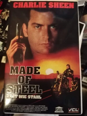 VHS Rarität:  MADE OF STEEL - HART WIE STAHL (1992)  MIT CHARLIE SHEEN (AB 18) - Bild 1 von 2