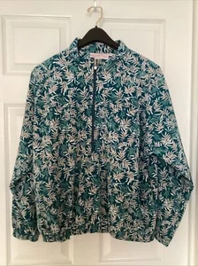 Bette Signature & Court Long Sleeve Floral Print Windbreaker Jacket Sz L - Picture 1 of 6