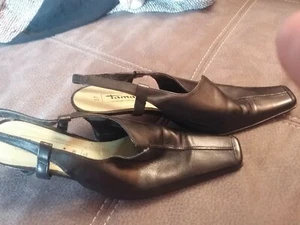 Tamaris Damen Pumps Slingback gr 37 schwarz Leder - Bild 1 von 5
