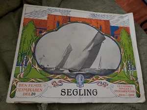 1912 OLYMPIC GAMES STOCKHOLM SWEDEN SAILING PROGRAM PHOTOS NORWAY GOLD BLUENOSE - Picture 1 of 16
