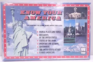 Vintage Know Your America Board Game By Cadaco USA History 1982 #750 NEW SEALED - Picture 1 of 9