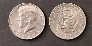 USA 1981P - Half Dollar Fifty Cent Coin, President Kennedy - Imagen 1 de 1