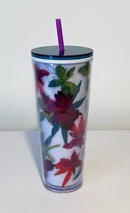 Starbucks 2022 Frühlingsblumenmuster mit Originalaufkleber 24 Unzen Venti mit Strohhalm - Bild 1 von 4