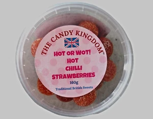 BARNETTS HOT OR WOT! HOT CHILLI STRAWBERRIES 160G - Picture 1 of 4