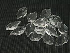 10 x 25mm Transparent facet acrylic leaf pendant/beads