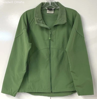Chaqueta para mujer Black Diamond talla L verde salvia caparazón suave cremallera completa usada Foto 1 de 4