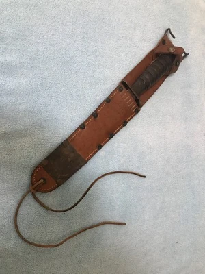 CUCHILLO DE LUCHA UTICA MARCADA HOJA M3 EE. UU. SEGUNDA GUERRA MUNDIAL Y FUNDA M6, ORIGINAL DE COLECCIÓN Foto 1 de 4