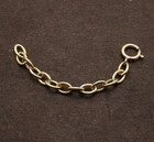 Oval Cable Chain 4 Bracelet Necklace Extender Lock Clasp Real 14K Yellow Gold