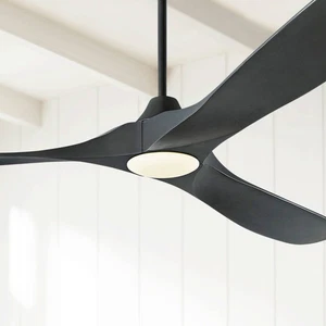 70" Visual Comfort Maverick Max Black Damp Rated LED Fan with Remote - Picture 1 of 3